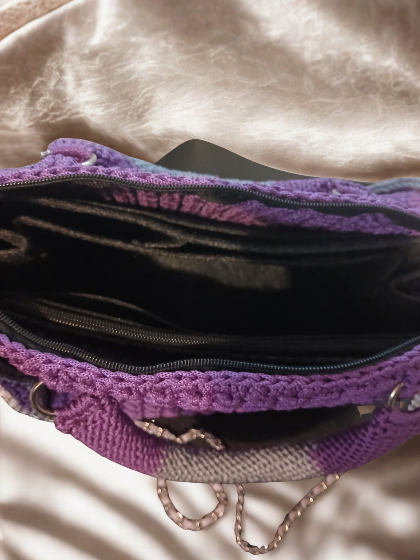 Plum Grace” Crochet Handbag
