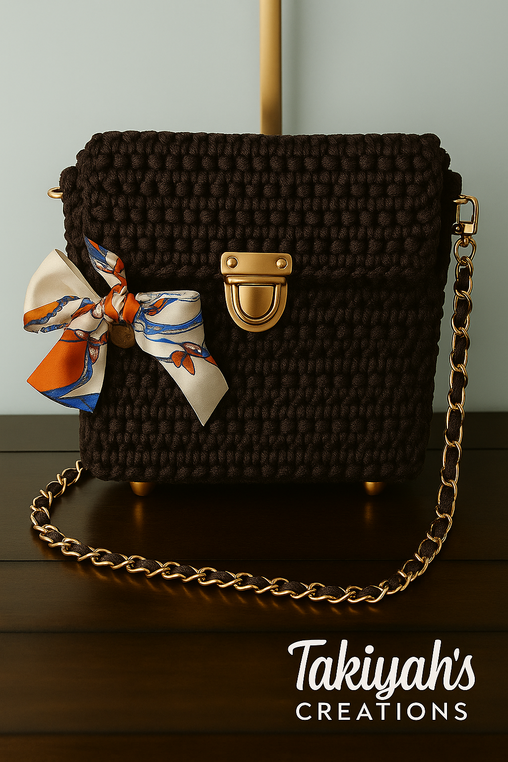 Luxe Fold-Over Chain Bag PDF Pattern