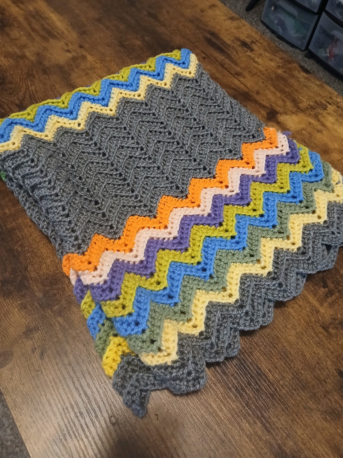 Rainbow Ripple Baby Blanket