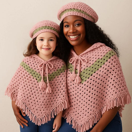 Sweet Pea Fringe Poncho Set – By Takiyah’s Creations 🌸 PDF