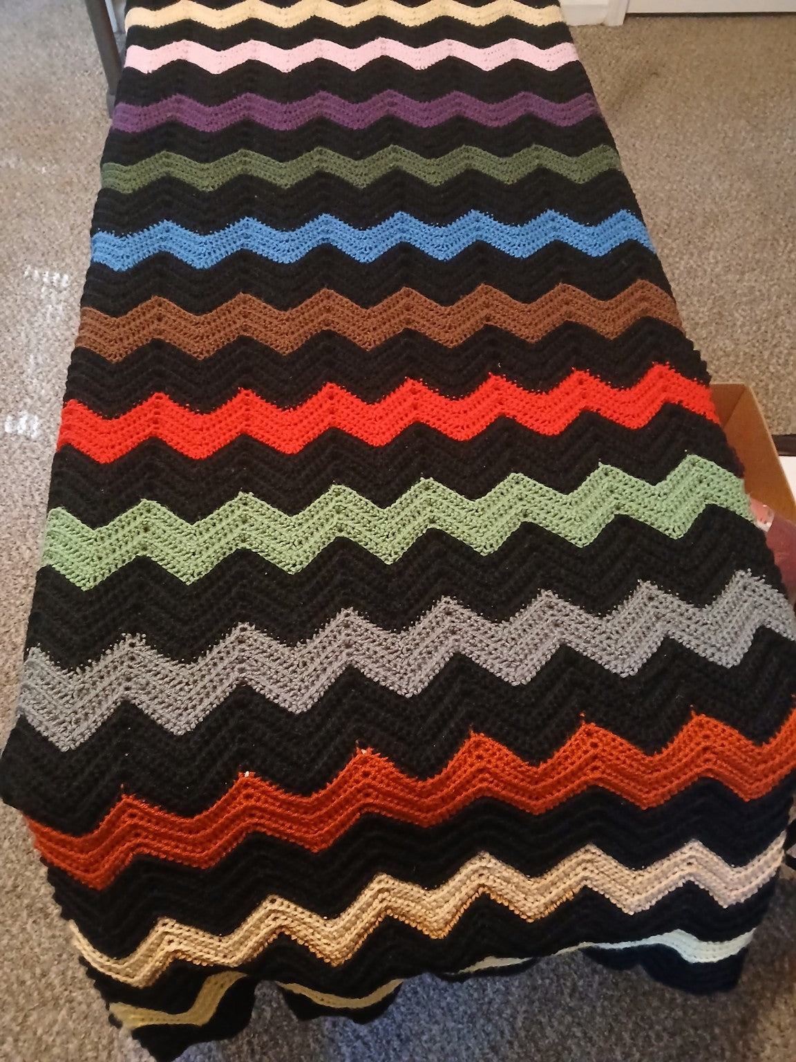 Autumn Harmony Ripple Blanket