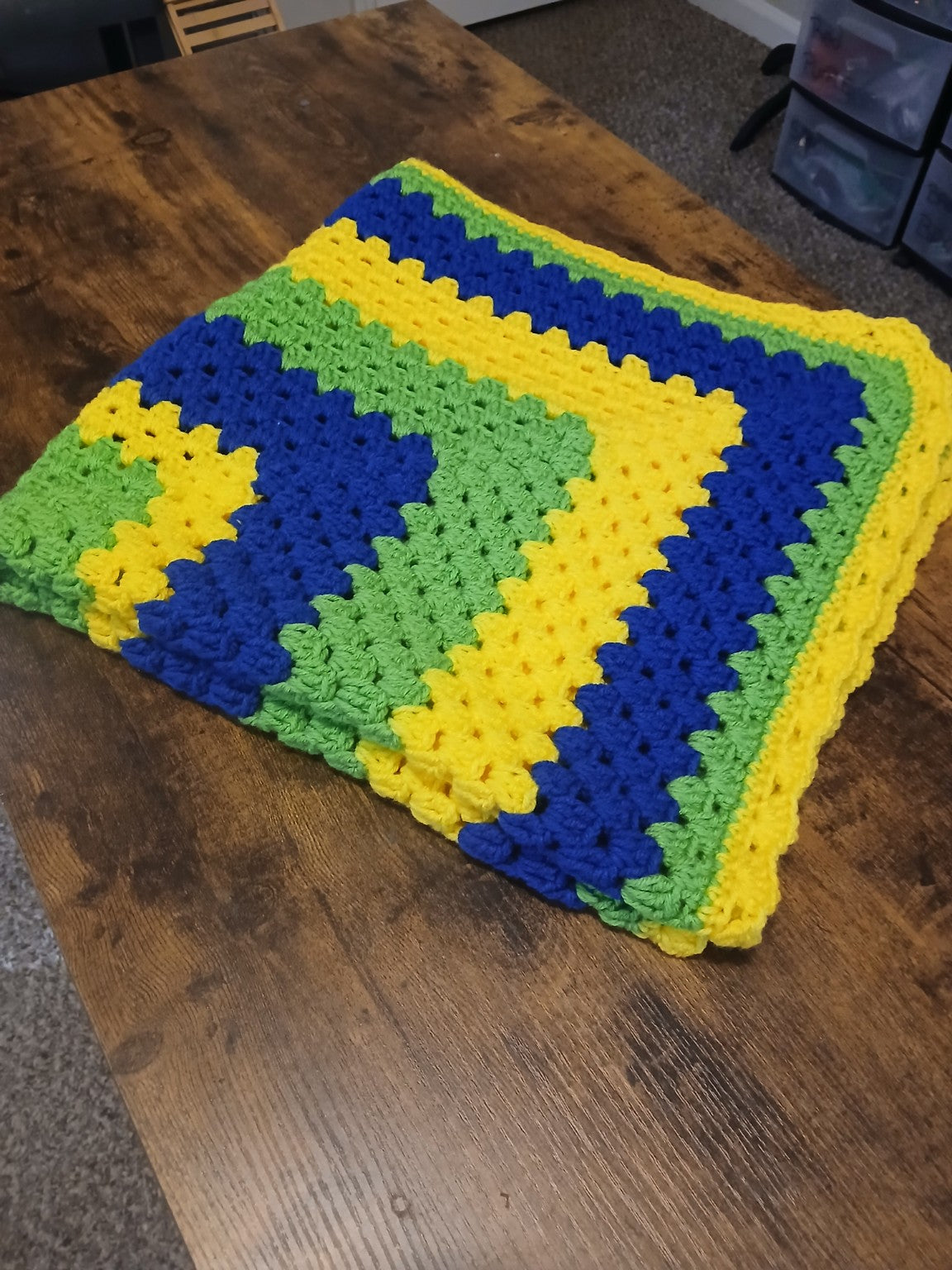 Sunshine Squares Baby Blanket